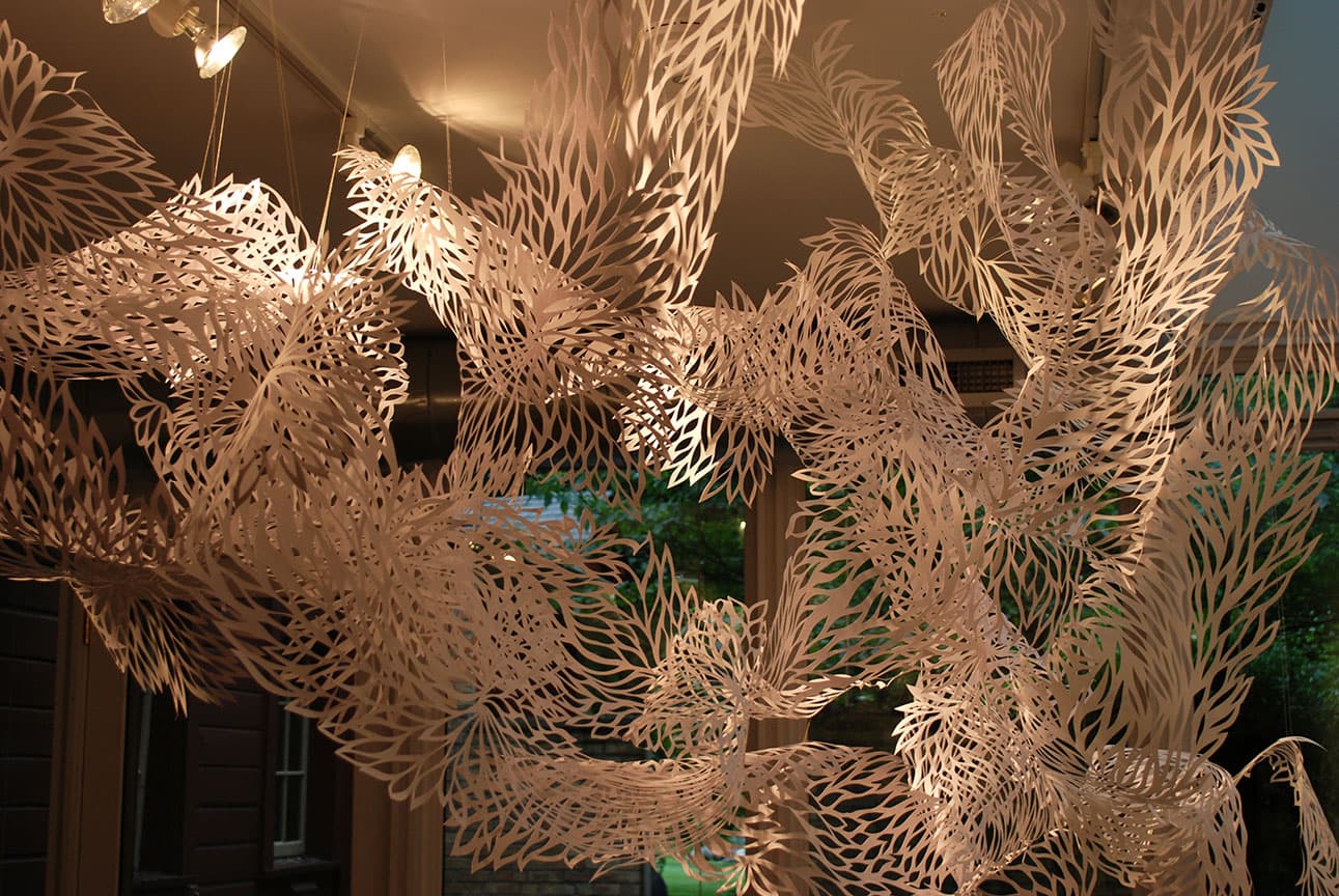 제이미리, summer shower, hand cut paper installation, 가변설치, 2015
