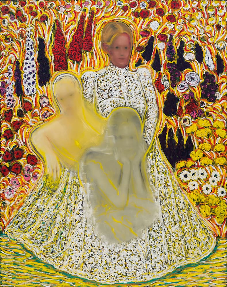 꽃밭 속의 형상 figure in a garden 190x150cm oil on canvas 2021