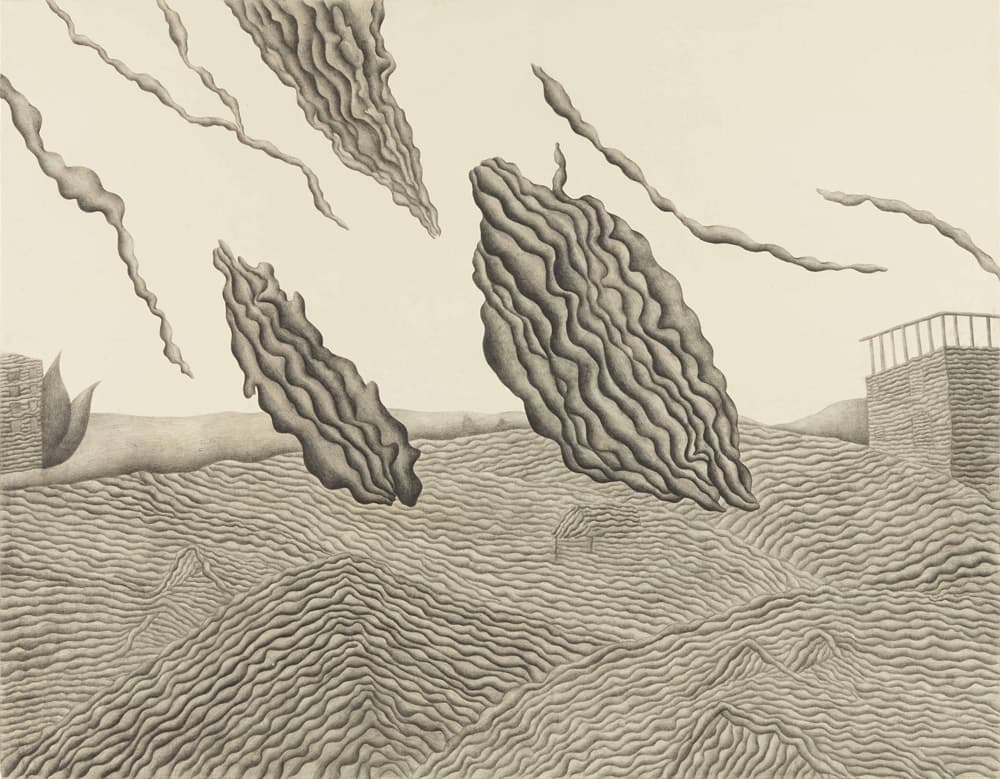 메리 포핀스가 내리는 날, 순지에 연필, 116cm×90cm, 2015