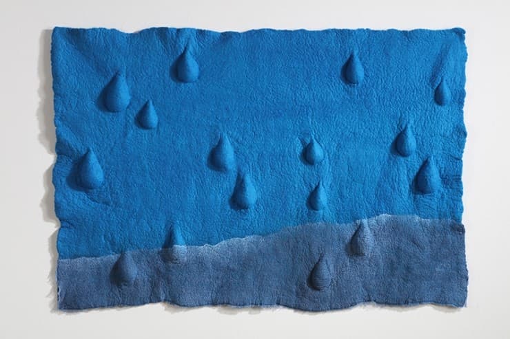 흔적-1707 felting and stitching / felt with mixed media 121×82cm 2017