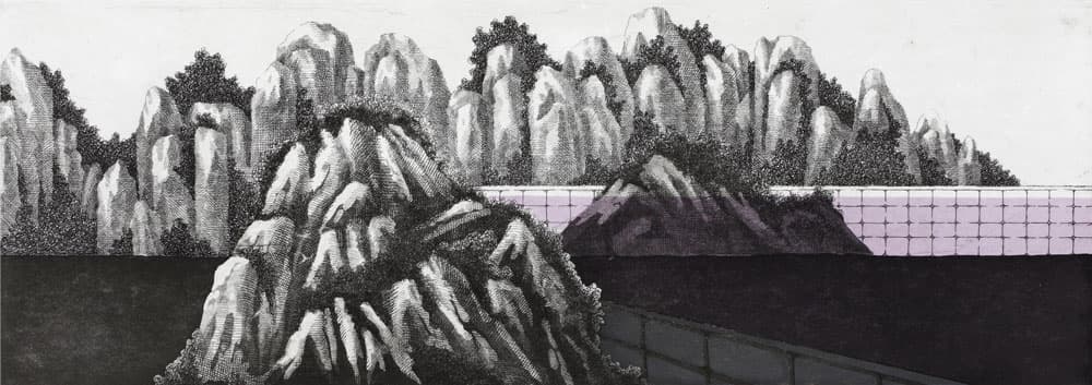 A Scenery without scent 2_etching, silkscreen, aquatint_25x70cm_2014