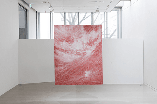 강운, 공기와 꿈, 2013, 캔버스에 염색한지 위에 한지, 227