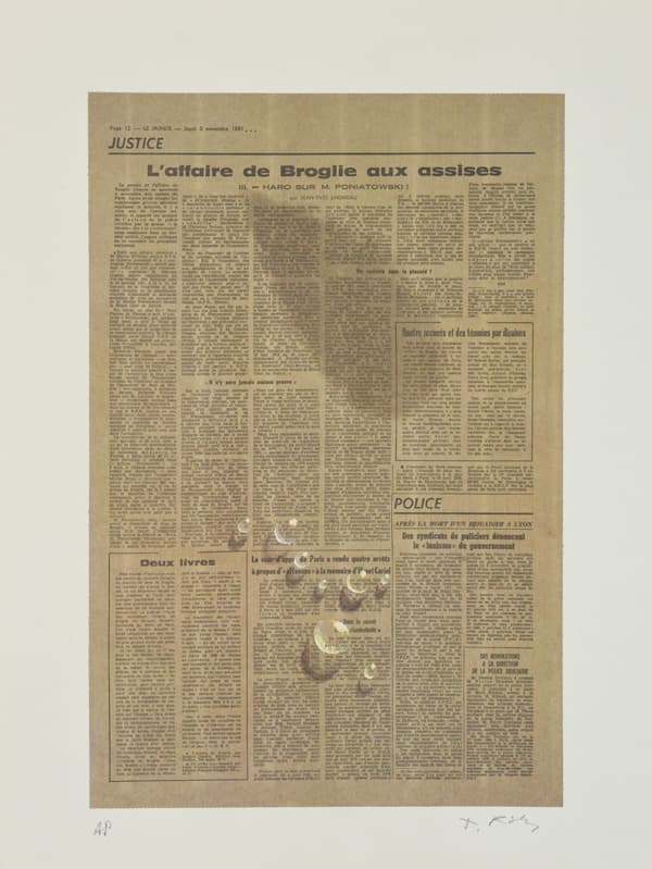 김창열, 물방울 Water Drop, 1986, Offset, 49x32cm