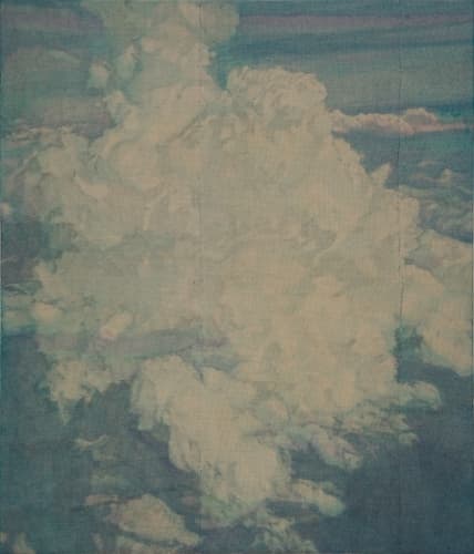 Clouds, graphite and acrylic on canvas, 53x45.5cm, 2021