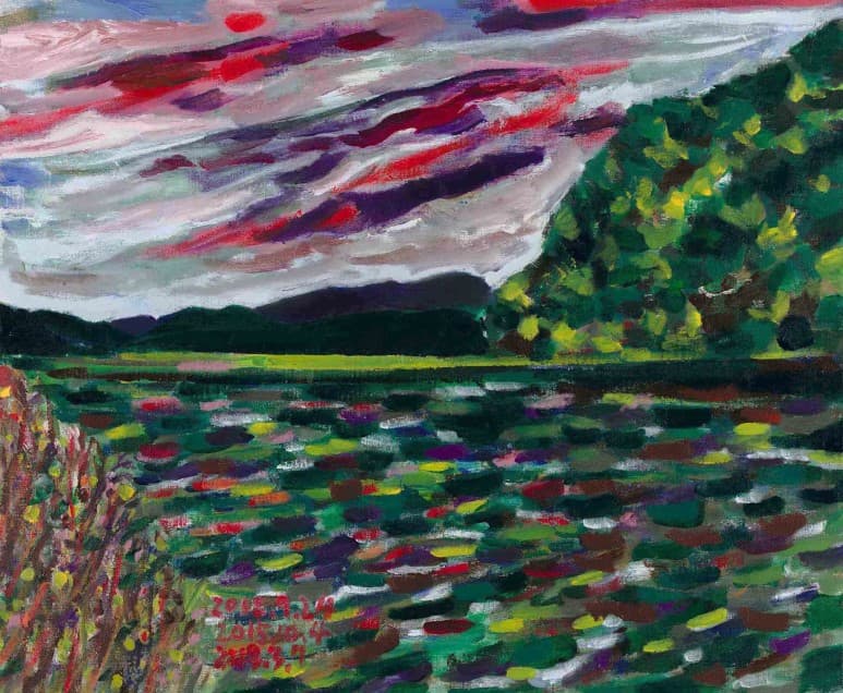 서용선, 부여 낙화암, 72.5x60.8cm, Acrylic on Canvas, 2018,2019
