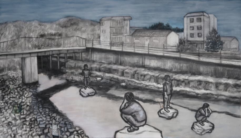 노원희, 머리가 복잡하다, 2019, 캔버스에 유채, 132x230cm