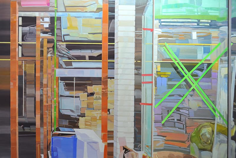 김나나_Various Installation(a line of colors sensed within a unfamiliar plane), oil on canvas, 97×145.5cm_2019