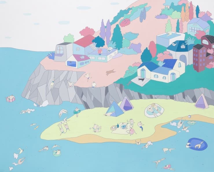 양은혜, summerholic, 162.2X130.3cm . acrylic on canvas,2016