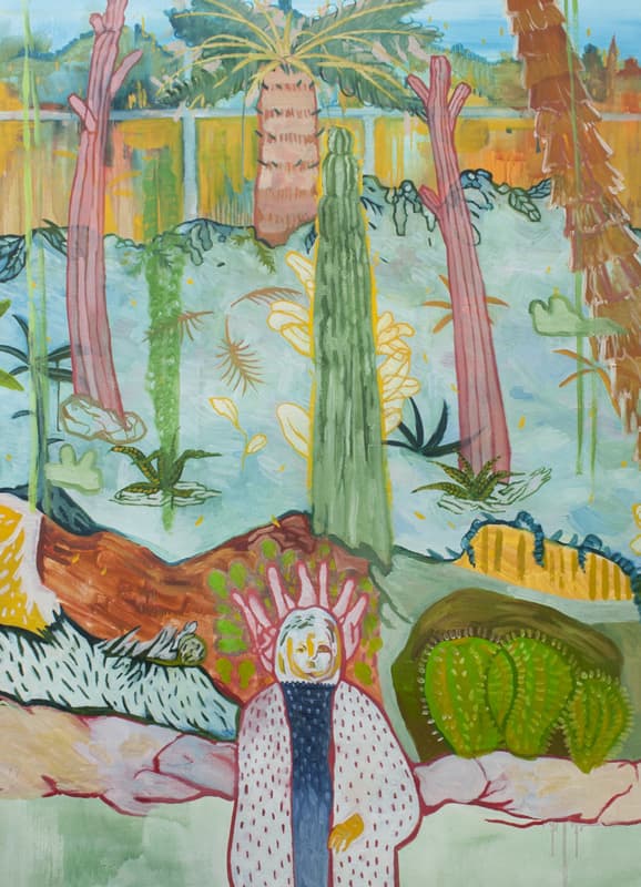 노경화_식물원에서의 자화상_ oil on canvas_130.3cm x 89.4cm_2018
