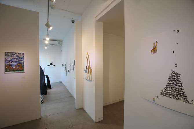 nstallation View of A WHALE IN THE ROOM, Jean Rim Solo Exhibition, Corner Art Space