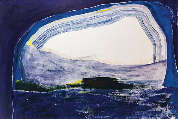 최희은, Feel the Lake Breeze, 45.7 x 31.7, 보드에 에그 이멀젼, 2017