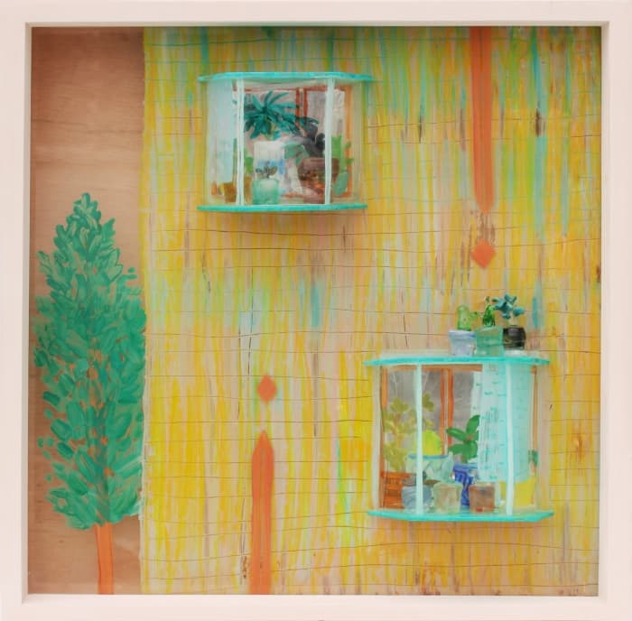유리집3 glass, oil 47x47cm 2015