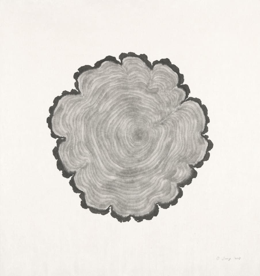 BoYoung Jung, BECOMING, 2018, Ink on mulberry Hanji (wooden panel), 75 x 70 cm