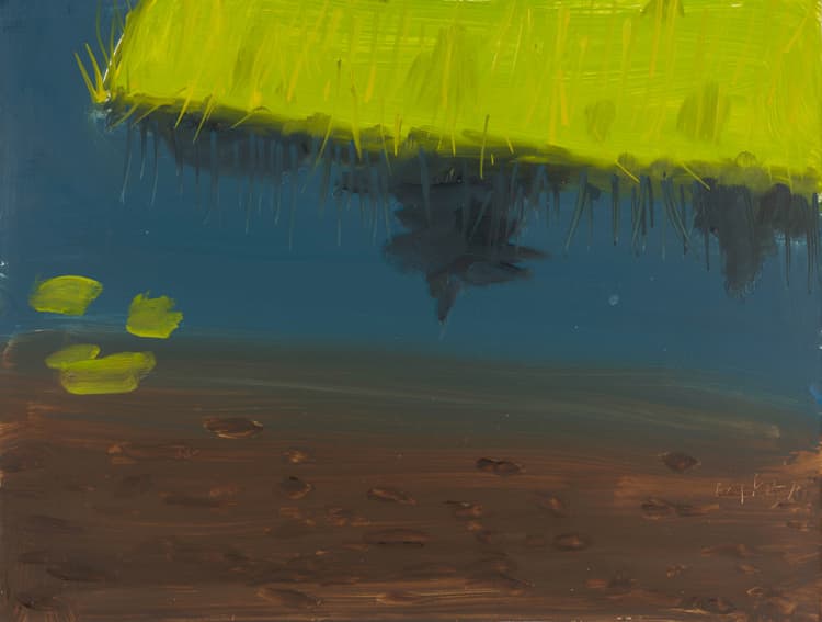 ALEX KATZ, Reflection with Lilies, 2010, 22.9 X 30.5cm, oil on board