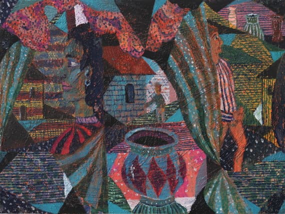 톰 안홀트, 도공, 2019, 판넬에 유채, 30x40cm
