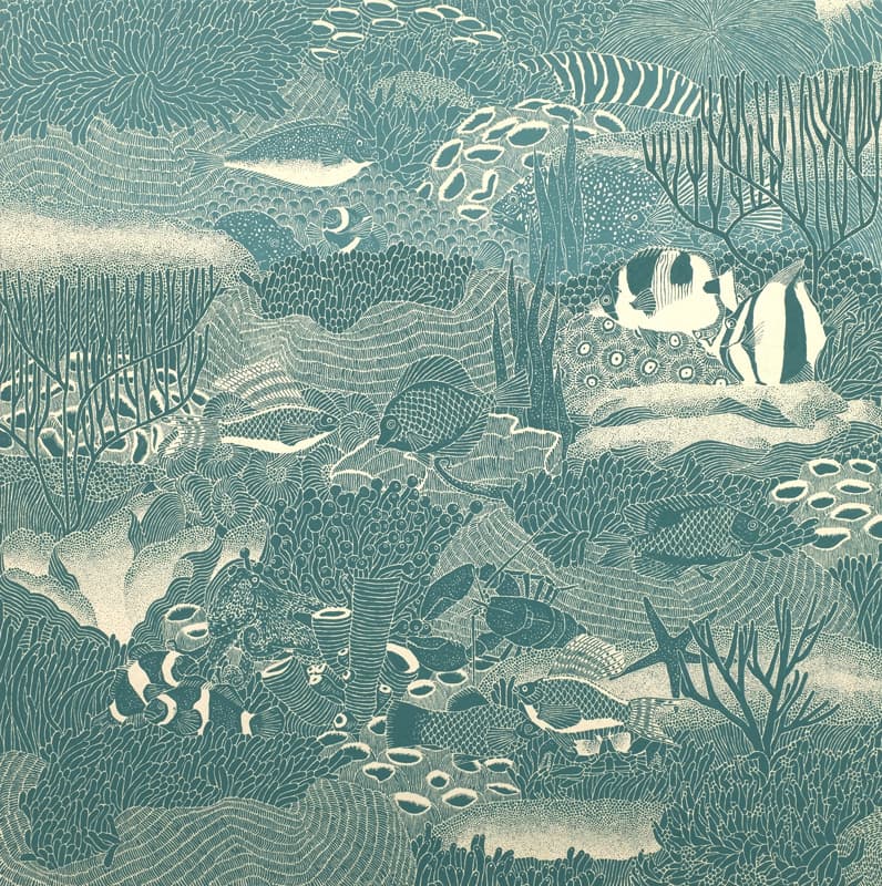 최지현, 함께한 오늘, 2020, 장지위에 채색, 70x70cm