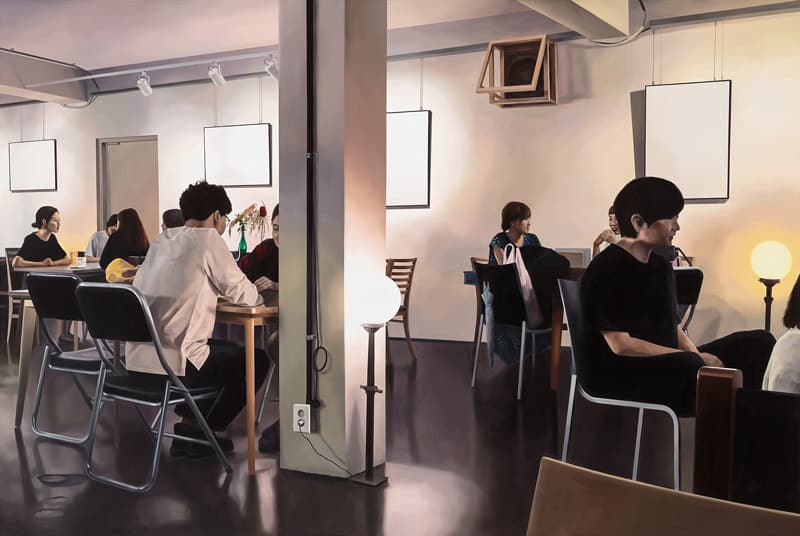 김병진, Listeners1, OilOnCanvas, 130.3x193.9cm, 2017