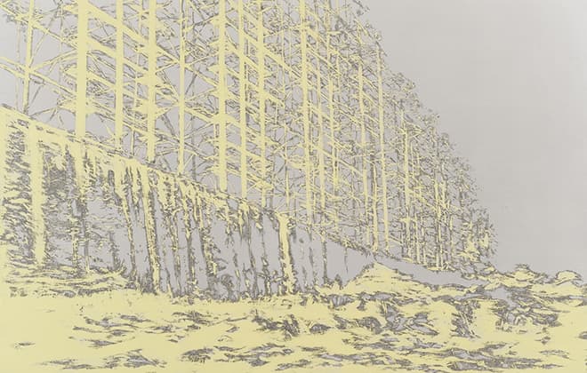 신경철, T-HERE-398 , 2016, Acrylic _ Pencil on Panel, 145.5 x 227.3cm