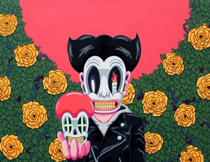 A Weird Relationship 112.1x145.5cm acrylic on canvas2016
