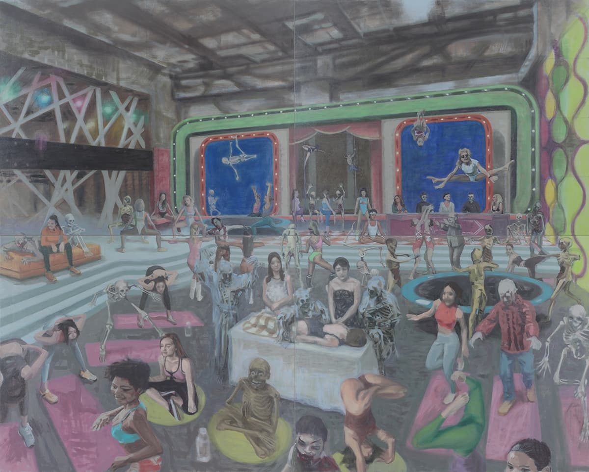 임동승, 죽음과 소녀들(Death and the Girls), Oil on linen, 260x320cm, 2019