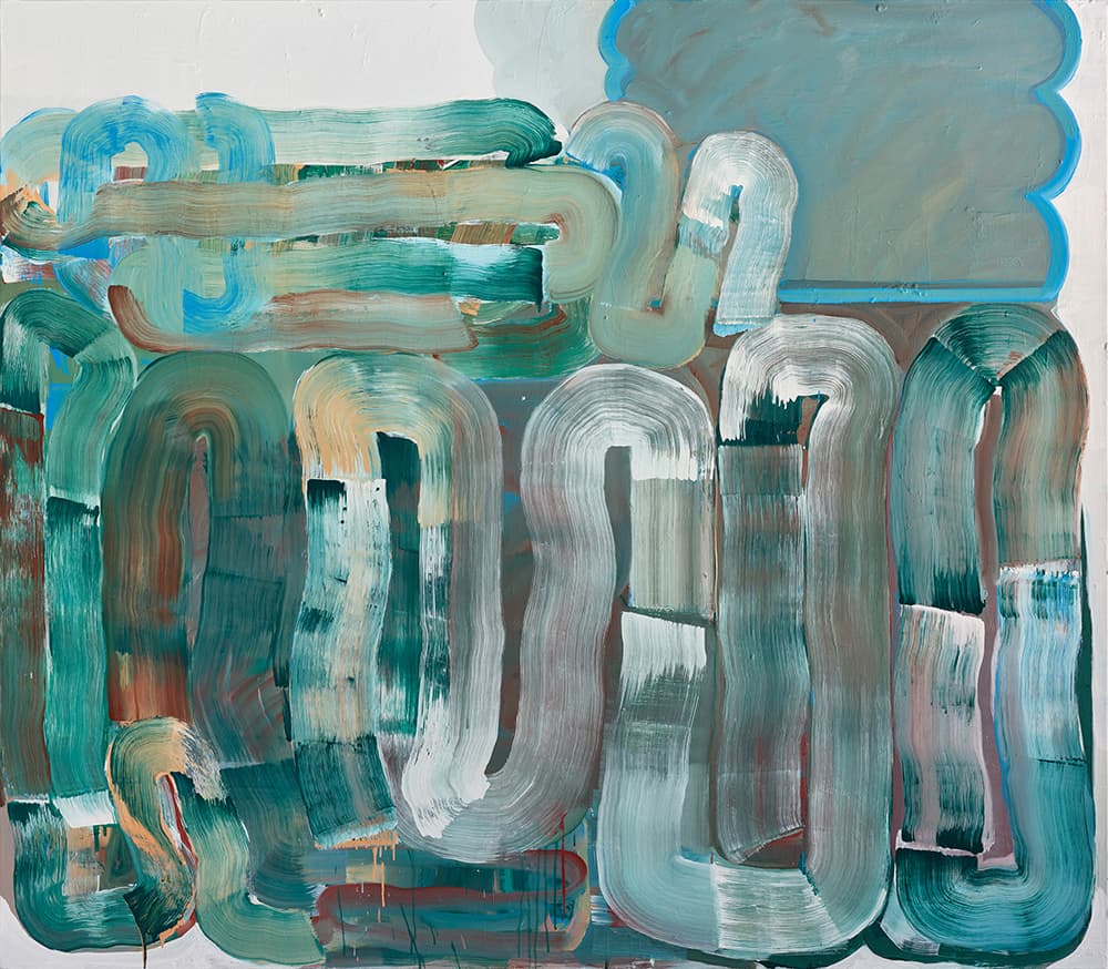박형지 Hyungji Park, <멀리서 온 차가운 공기 Ⅱ (Cold Air from far away Ⅱ)>, 175 x 200cm, oil on canvas, 2021 디스위켄드룸 제공