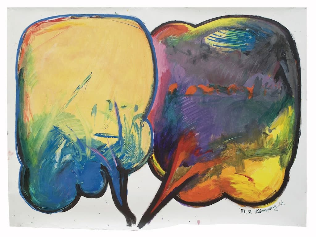 김용철, <서울 1983 말풍선>중 일부, 1983, Acrylic on polytoile, paperboards, 가변 설치