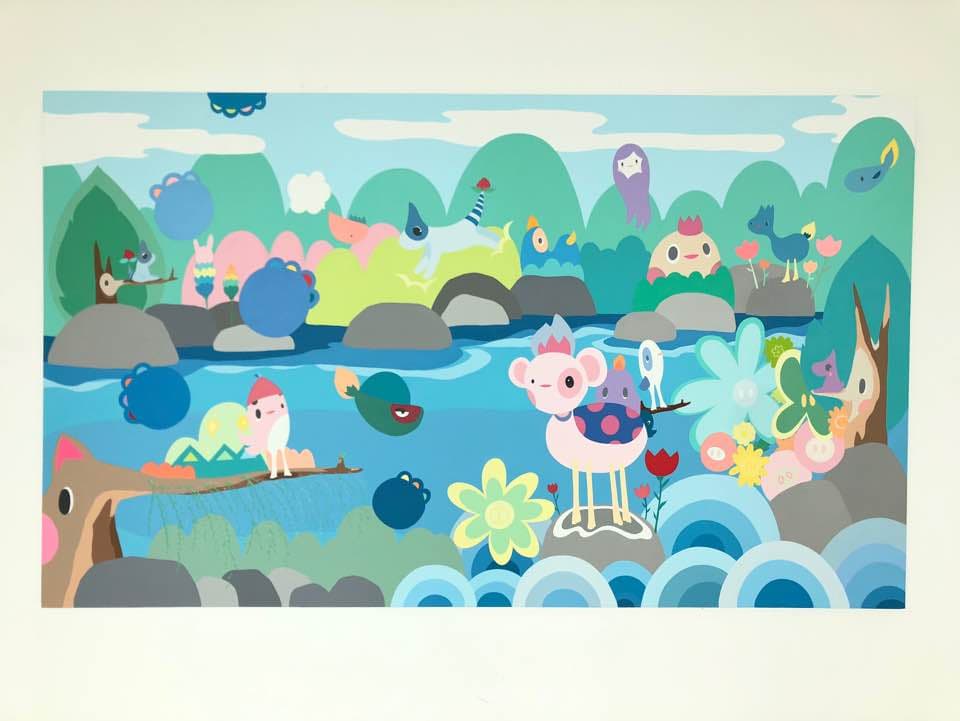 홍지민, Somewhere in Wonderland(원더랜드의 어딘가), 2019, acrylic on canvas, 95x162cm 2019©Ji Min Hong, LIUSHEN