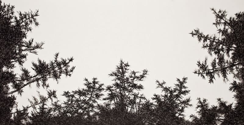 LISTEN FOREST201604, 35x40cm, Ink on koreanpaper, 2016