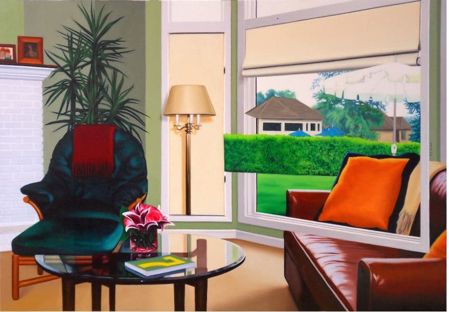 Scene7(Orange Cushion), oil on linen, 110x158cm, 2009