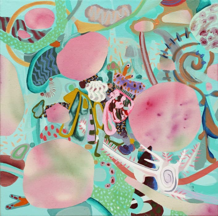 Festivity _ Joy, 61×61, acrylic and oil on canvas, 2016