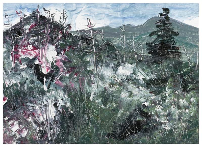 Kim Jiwon. 풍경 landscape, 2017, oil on linen, 24 x 34cm. Courtesy of the artist & PKM Gallery