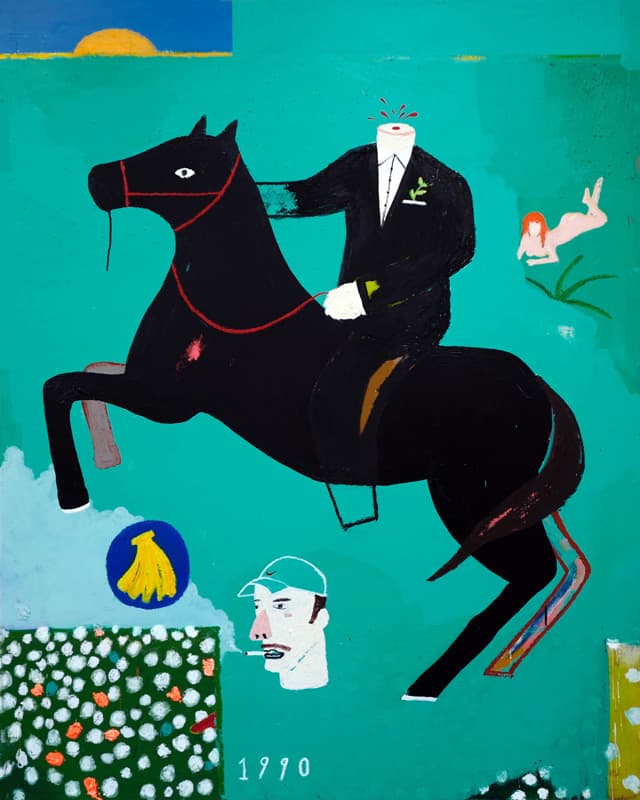 What happened in 1990?-01, Mixed media on wood, 162.2 x 130.3cm, 2018