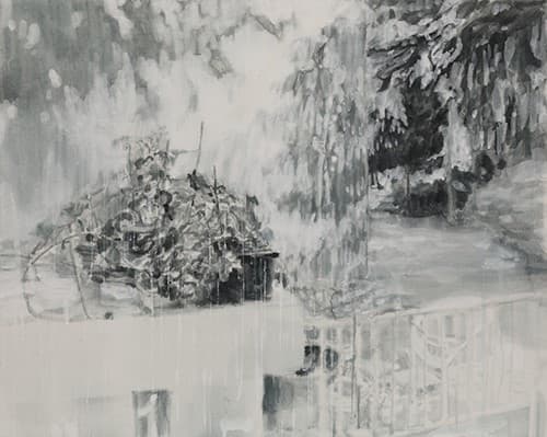 최혜연, 놓여진 것들, 91cmx72.5cm, 장지에 혼합재료, 2019