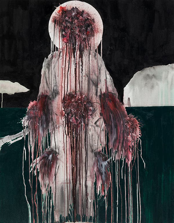 김기홍, 두 인물에 관한 연구 116.8cmX91.0cm, 캔버스에 혼합재료 2016
