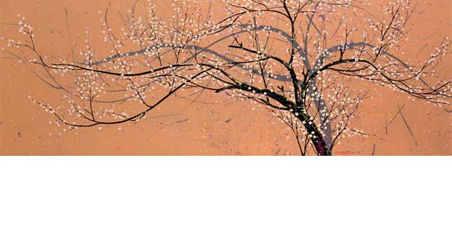 박구환, In full bloom SL5214, 2014, woodcut print(Reduction), 60x170cm