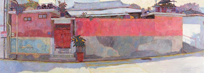 쉬어가다, 162.0x60.0, oil on canvas, 2016