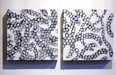 박동수, 그곳에, 40×40cm(×2ea), 캔버스에 아크릴,수채화, 2015