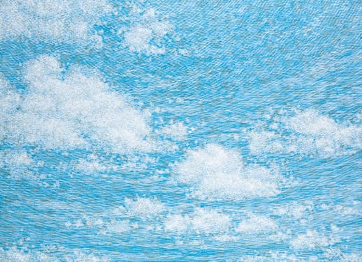강운_공기와 꿈_53x72.7cm_캔버스에 염색한지 위에 한지_2017