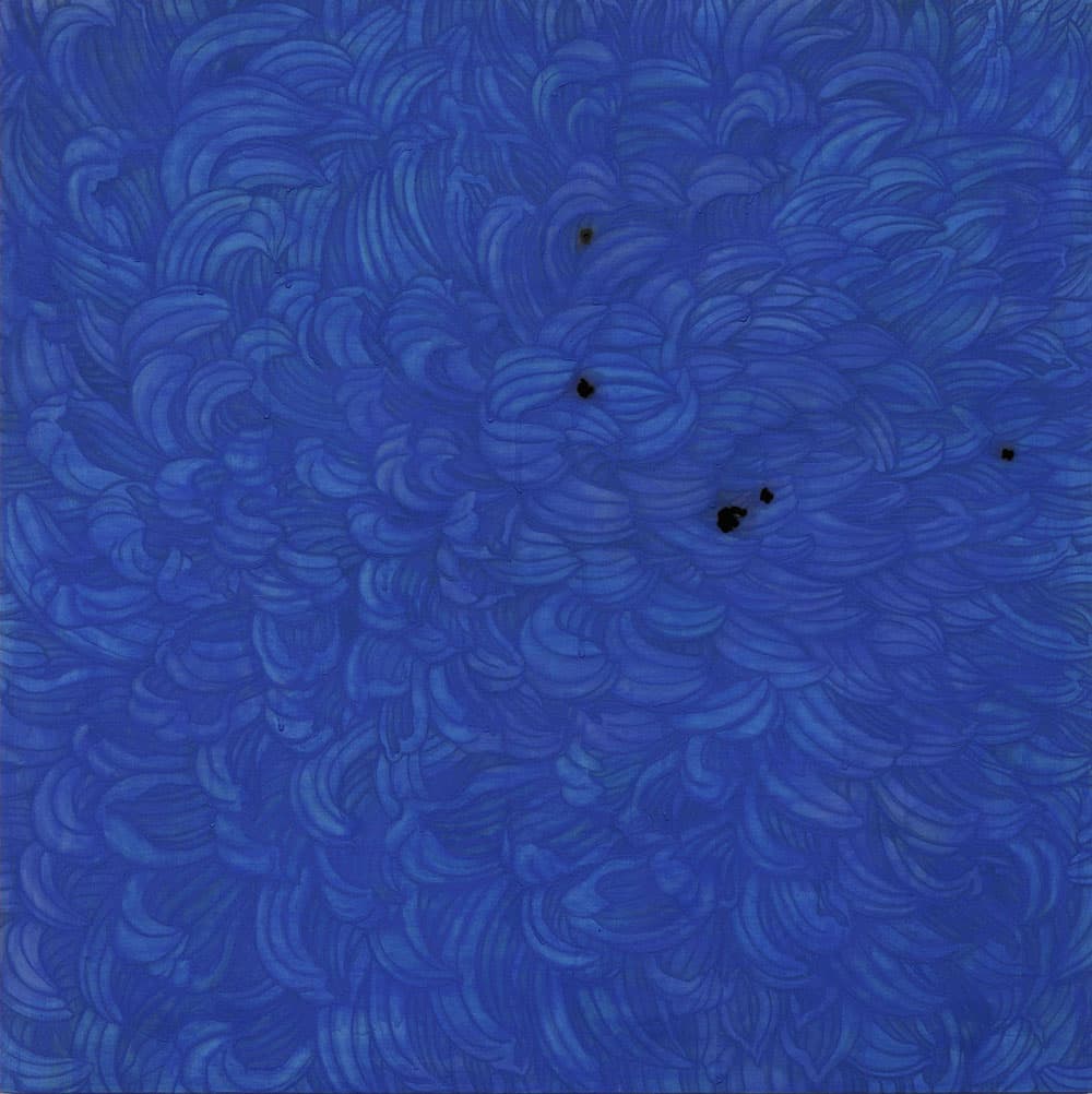 윤정원, 잃어버린 하늘, 비단에 채색, 86×86cm, 2014