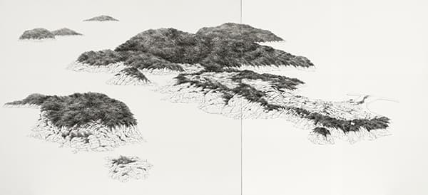 이초희, 동경, 298x137, 화선지에먹, 2014