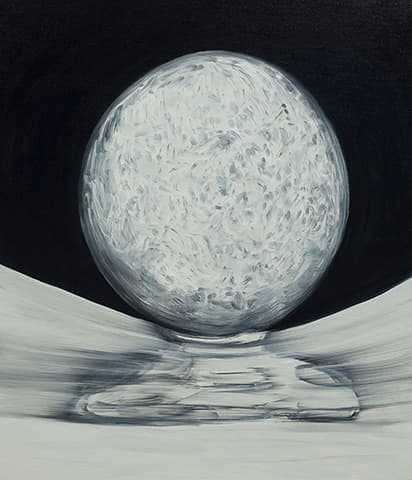 신하정, 균형_53x45, 캔버스에 유화,콘테, 2017
