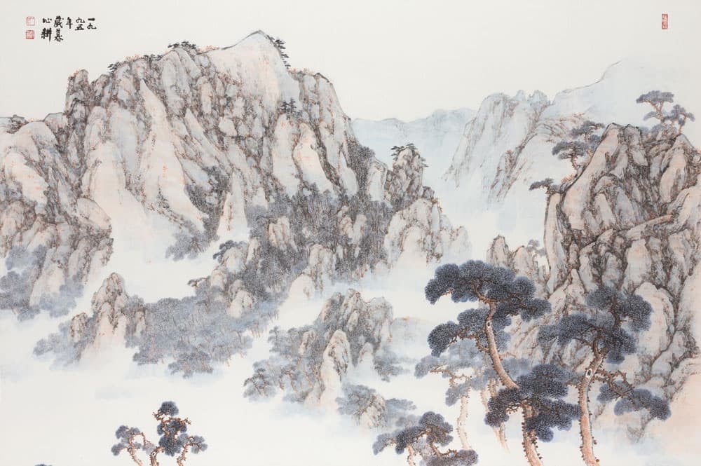 박세원, 설악청하雪嶽淸夏, 1995년, 종이에 수묵채색, 120x181cm