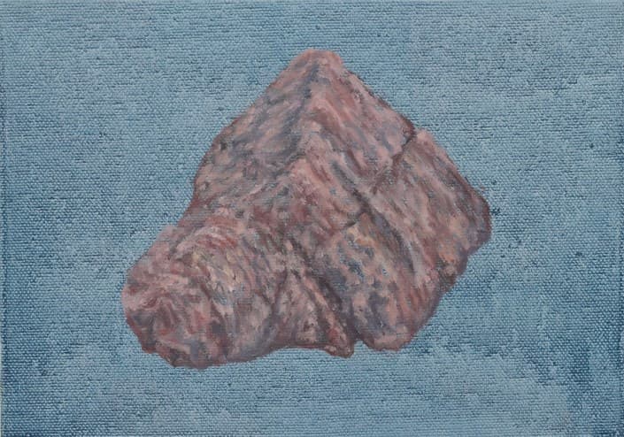 a piece of stone, Oil on canvas, 15.8×22.7cm, 2016