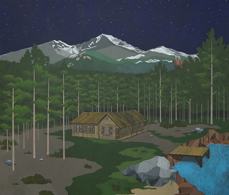 신창용_The Cabin in the Woods_acrylic on canvas_53cm x 45cm_2019