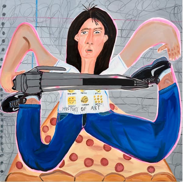 장유희, 2016 is almost over, 2018, Oil, acrylic, and graphite on canvas, 152.5×152.5cm