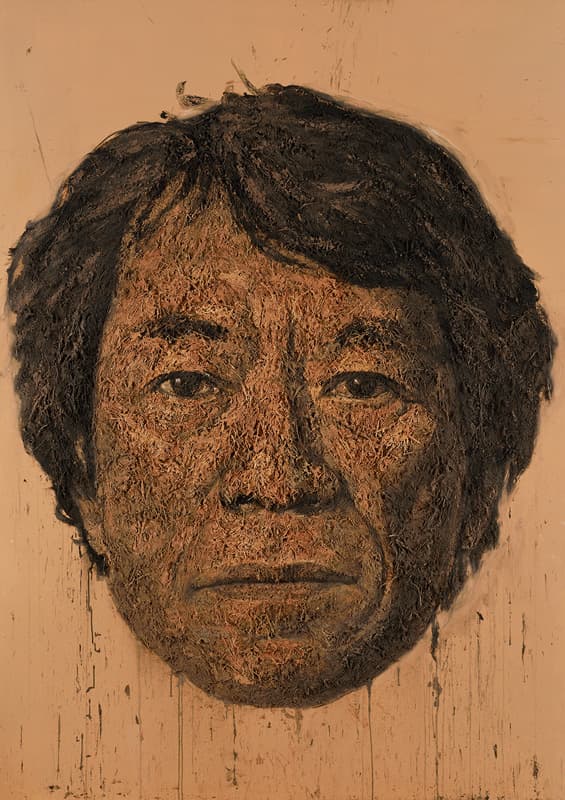 임옥상, ‹자화상 I›, 2017, 캔버스에 혼합재료, 259x181.8cm Self Portrait I, 2017, Mixed media on canvas, 259x181.8cm