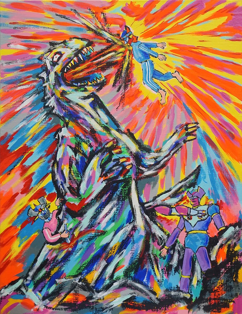 성태진, 몸풀기2(warm-up2) acrylic on canvas 53 X 40.9cm 2018