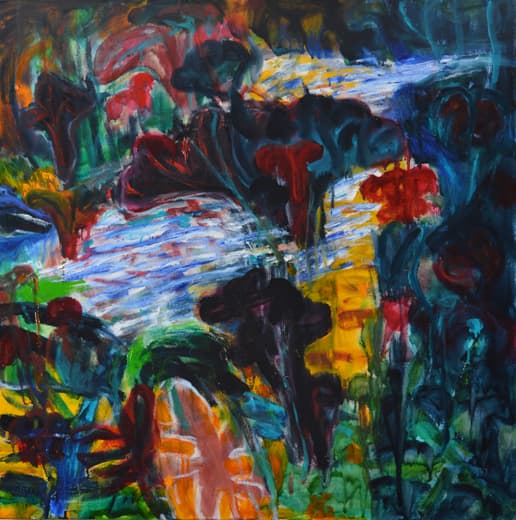 이윤홍, Brook 시내, Oil on canvas, 36 X 36 inches (91.4 X 91.4 cm), 2018