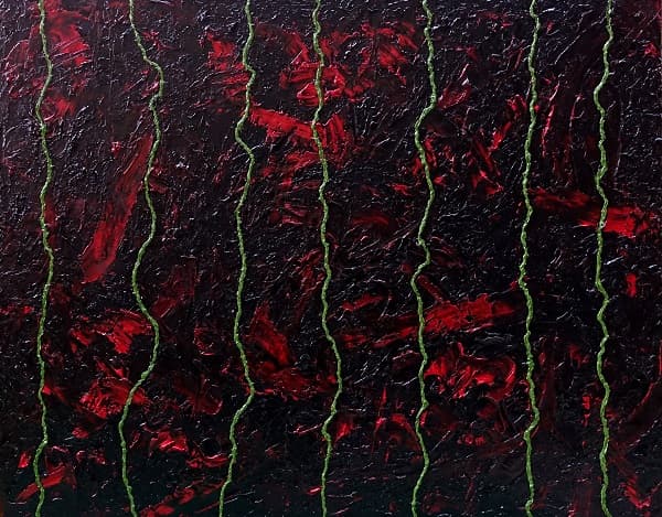 <선 . 면 연구>, 캔버스 위에 유화, 91*73cm, 2016