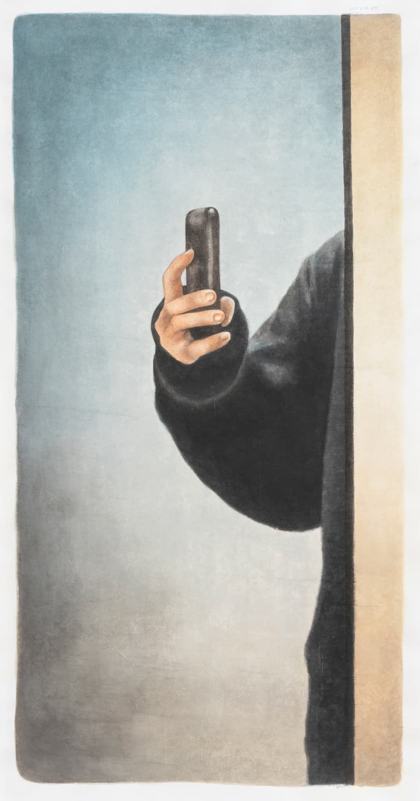 양유연 「peeping tom」 144×75.5cm 장지에 아크릴릭 2021